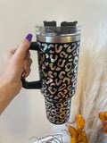 Hydration Cutie Leopard Black Tumbler