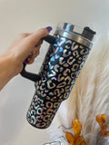 Hydration Cutie Leopard Black Tumbler