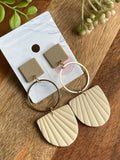 Clay Shell Drop Earrings