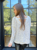 Forever Popular Gray Leopard Sweater