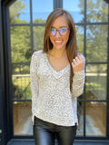 Forever Popular Gray Leopard Sweater