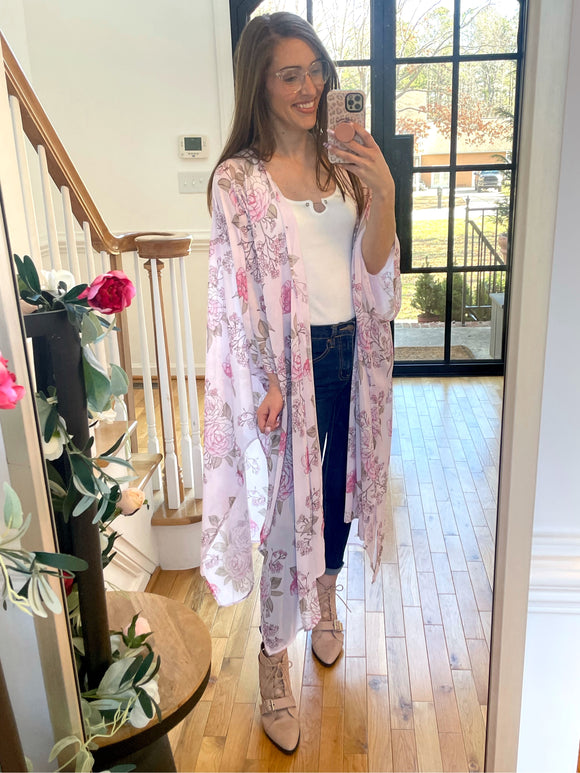Too Good Floral Kimono