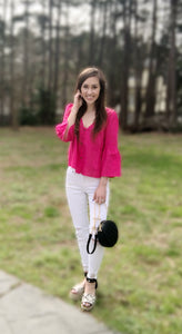 Fuchsia Button Down