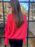 Tiered Perfection Ruffle Sleeve Sweater