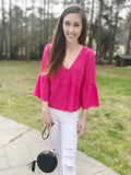 Fuchsia Button Down