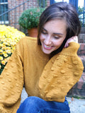 Golden Rod Bubble Sleeve Sweater