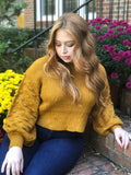 Golden Rod Bubble Sleeve Sweater