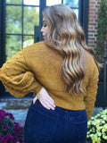 Golden Rod Bubble Sleeve Sweater